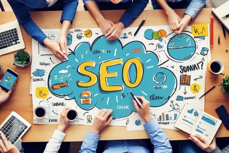 la mejor empresa de SEO en Valencia - rotulo con letras y dibujo SEO